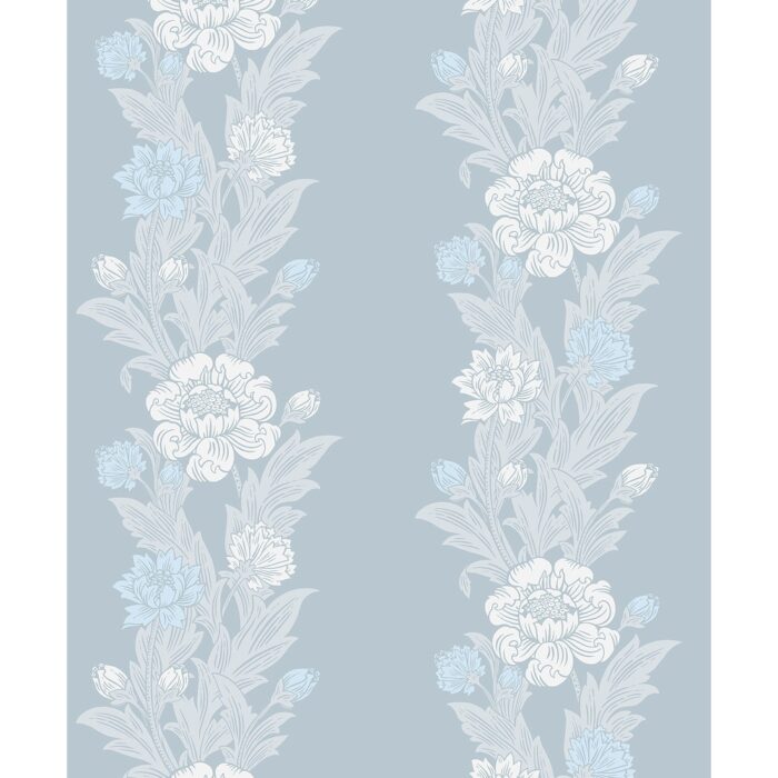 Seabrook Designs Blooming Stripe Nonwoven Unpasted Wallpaper