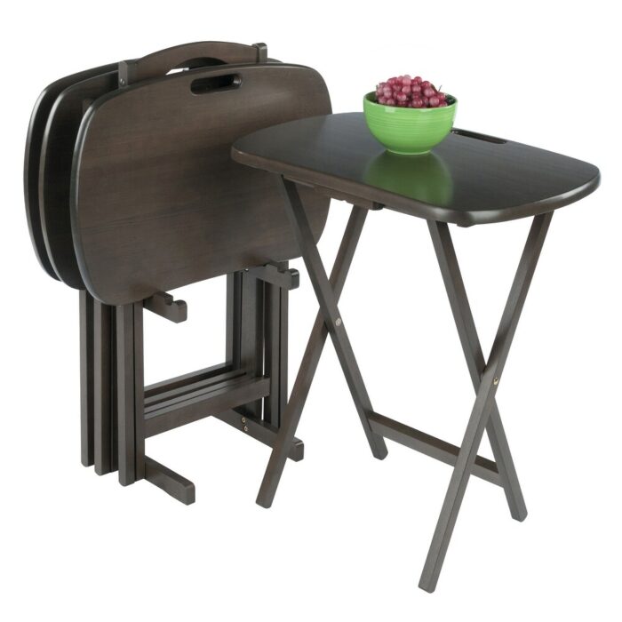 Lucca 5-Pc Snack Table Set - 22.83 x 15.637 x 25.79 inches - Image 2