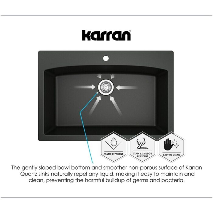 Karran USA QU-690 Quartz QU 16-5/8" Undermount Single Basin Quartz - Image 2