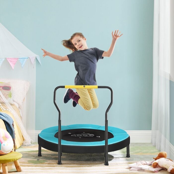 Trampoline for Kids, 3ft Mini Trampoline with Handlebar, Toddler Trampoline for Indoor and Outdoor, Max. Load 220 lb - Image 2