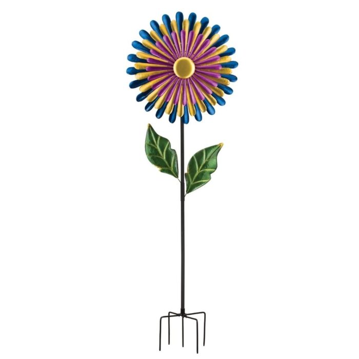 24" Triple Wind Spinner - Flower - Image 2