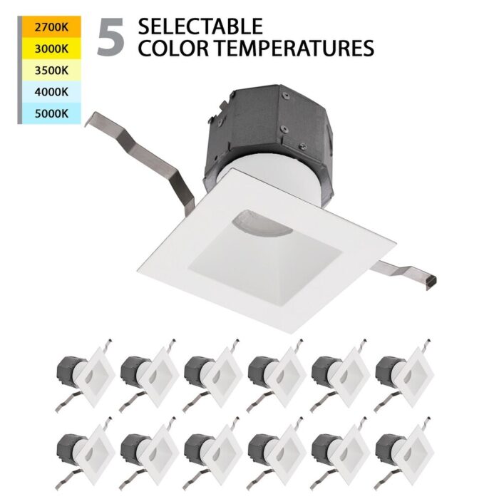 WAC Lighting R4DSDR-F9CS-12 Pop-in LED Canless Recessed Light 4" - White