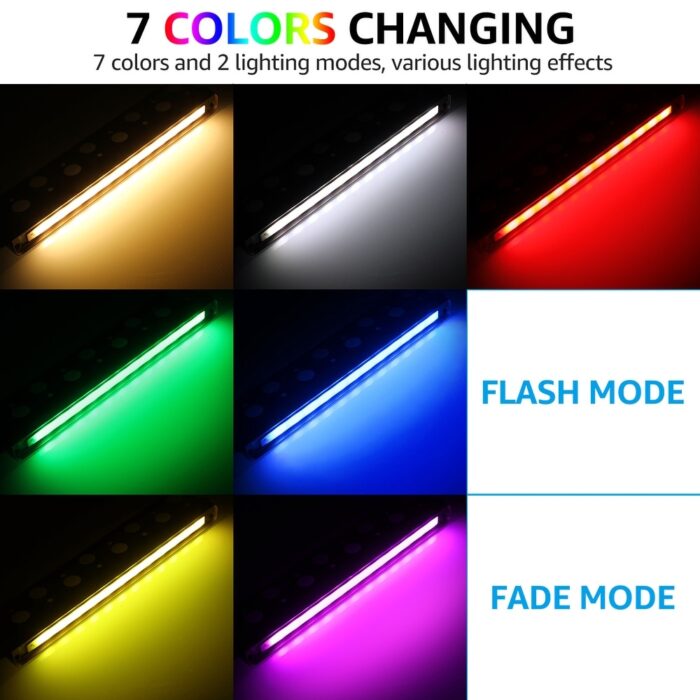 12 Inch RGBW LED Hardscape Paver Light, 270° Swivel, 5W, IP65 - 8PACK - Image 2