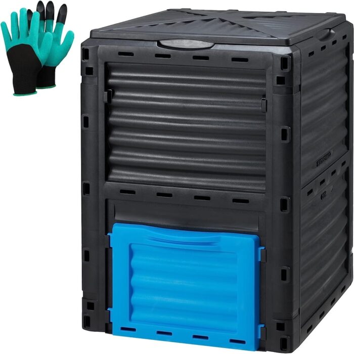 Outdoor Compost Bin 80 Gallon (300 L) Large Garden Compost Bucket