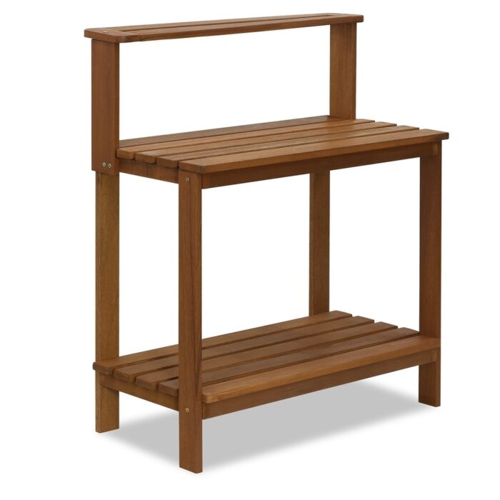 Tioman Outdoor Patio Furniture Hardwood Potting Bench, Natural