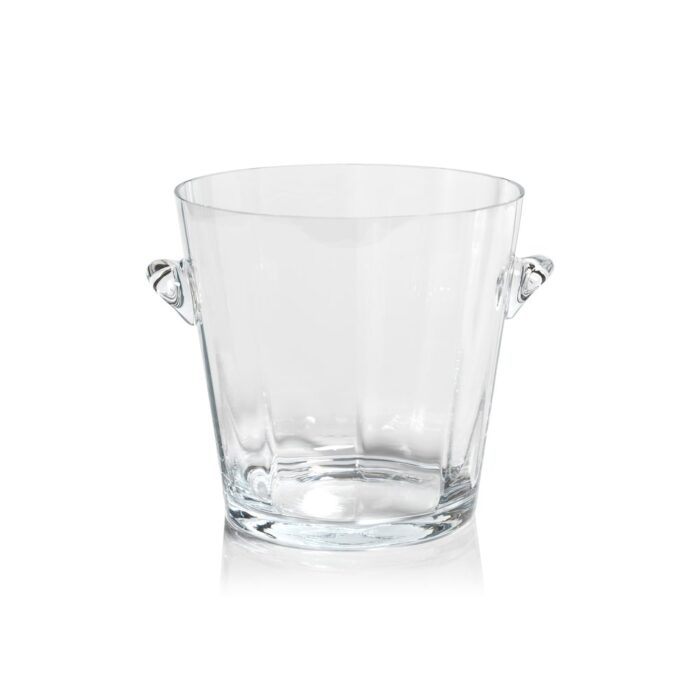 Azrou Optic Glass Ice Bucket / Cooler - 7.75" x 7.5"