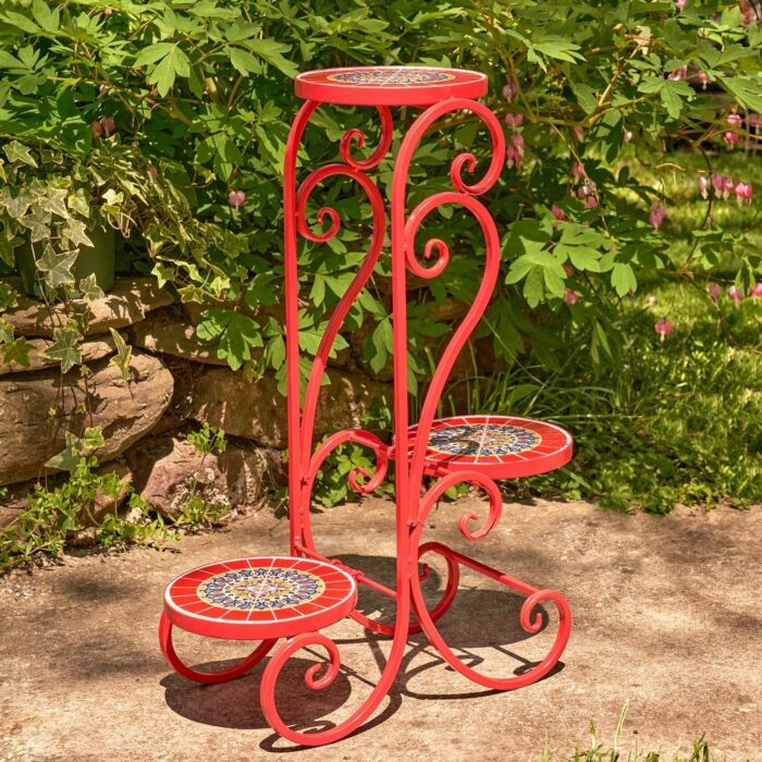 "Paris II" Mosaic Plant Stand - Large
