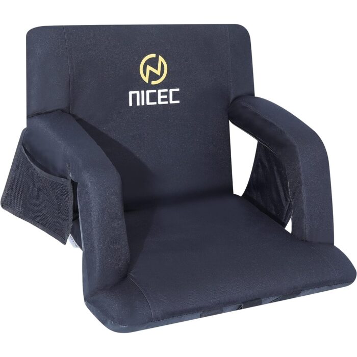 Wide Stadium Seating for bleachers, Bleacher Seats with Back Support, Floor Chairs, 5 Reclining Positions