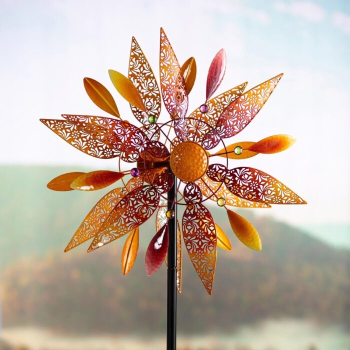 75 in. Filigree Leaves Wind Spinner - Image 2