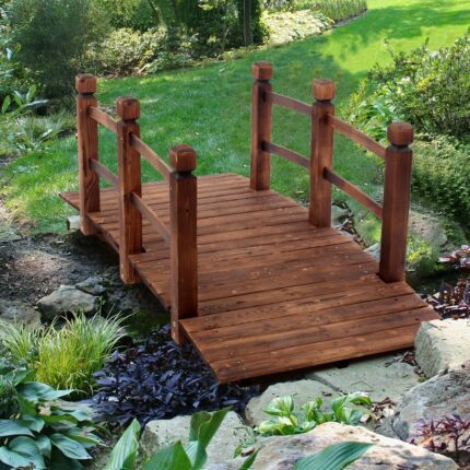 Outdoor Courtyard Anticorrosive Wood Landscape Bridge