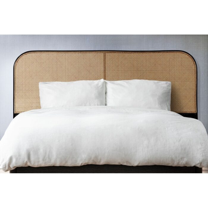East Indie Cane and Teak Headboard - Image 2