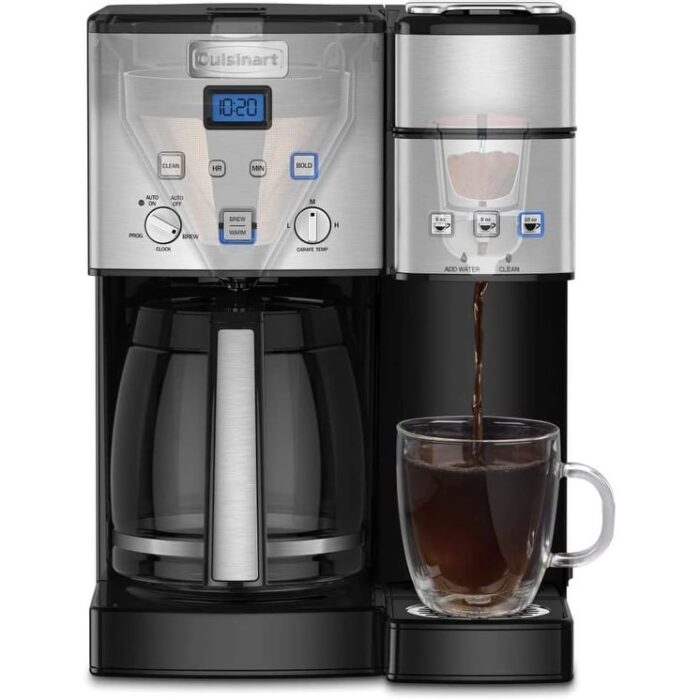 Single Serve + 12 Cup Coffee Maker, Offers 3-Sizes: 6-Ounces, 8-Ounces and 10-Ounces - Image 2