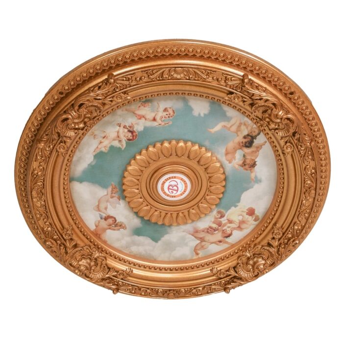24in Cherub Sky Ceiling Medallion - Gold