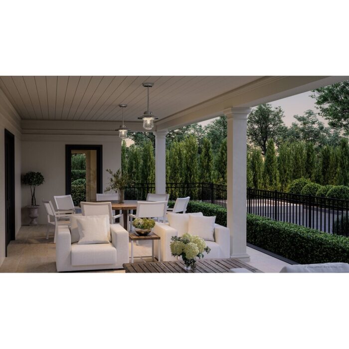 Luxury Coastal Outdoor Pendant, 8"H x 9"W, with Industrial Style, Stainless Steel, BWP1324 by Urban Ambiance - 8 - Image 2