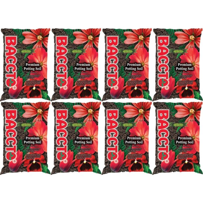 Michigan Peat All Purpose Potting Soil w Perlite Fertilizer, 50 lb (8 Pack)