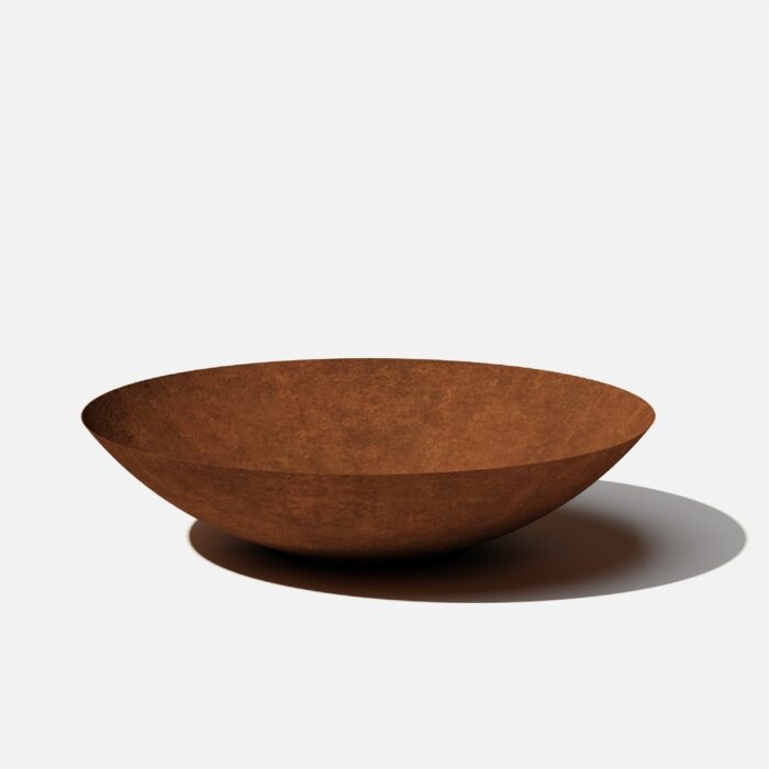 Metallic Series Round Corten Steel Bowl Planter