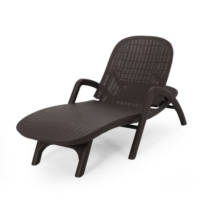 Waverly Outdoor Faux Wicker Chaise Lounge by Christopher Knight Home - 31.50" W x 76.50" D x 21.00" H - Image 2